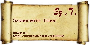 Szauervein Tibor névjegykártya