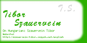 tibor szauervein business card